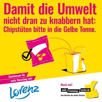 Presseinformation: Lorenz Deutschland ist neuer Partner der Initiative „Mülltrennung wirkt“.