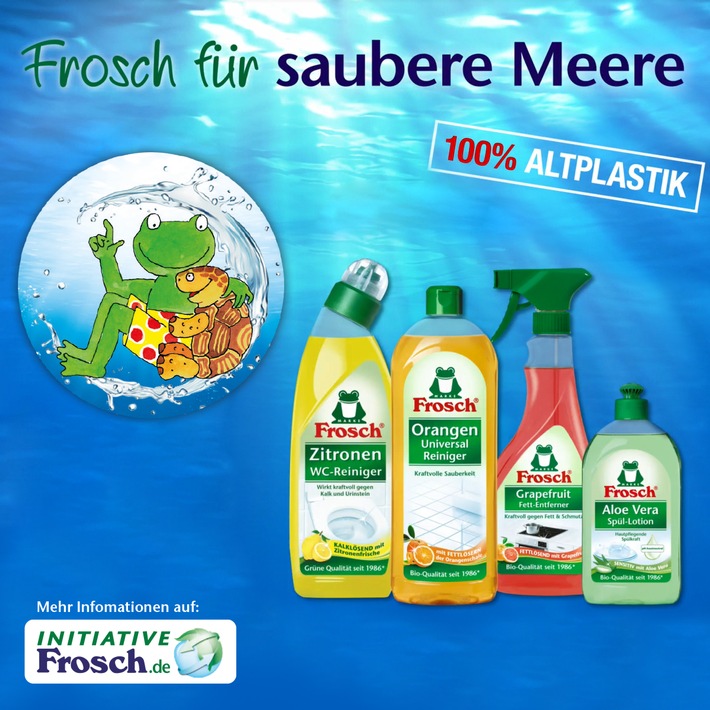 Der &quot;Frosch&quot; erhält renommierten Marken-Award für seine Nachhaltigkeitsstrategie / &quot;Saubere Meere&quot;-Kampagne zu Verpackungen aus Altplastik überzeugte die Fachjury