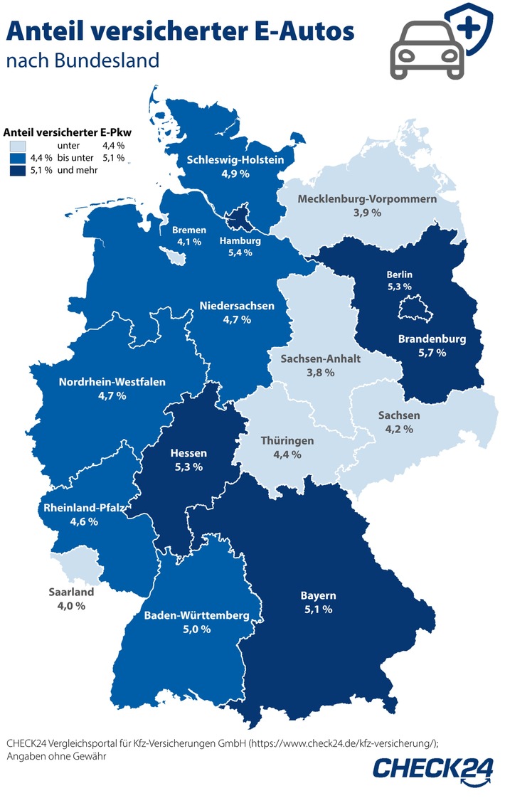 Brandenburg ist E-Autoland, kaum Elektroautos in Sachsen-Anhalt