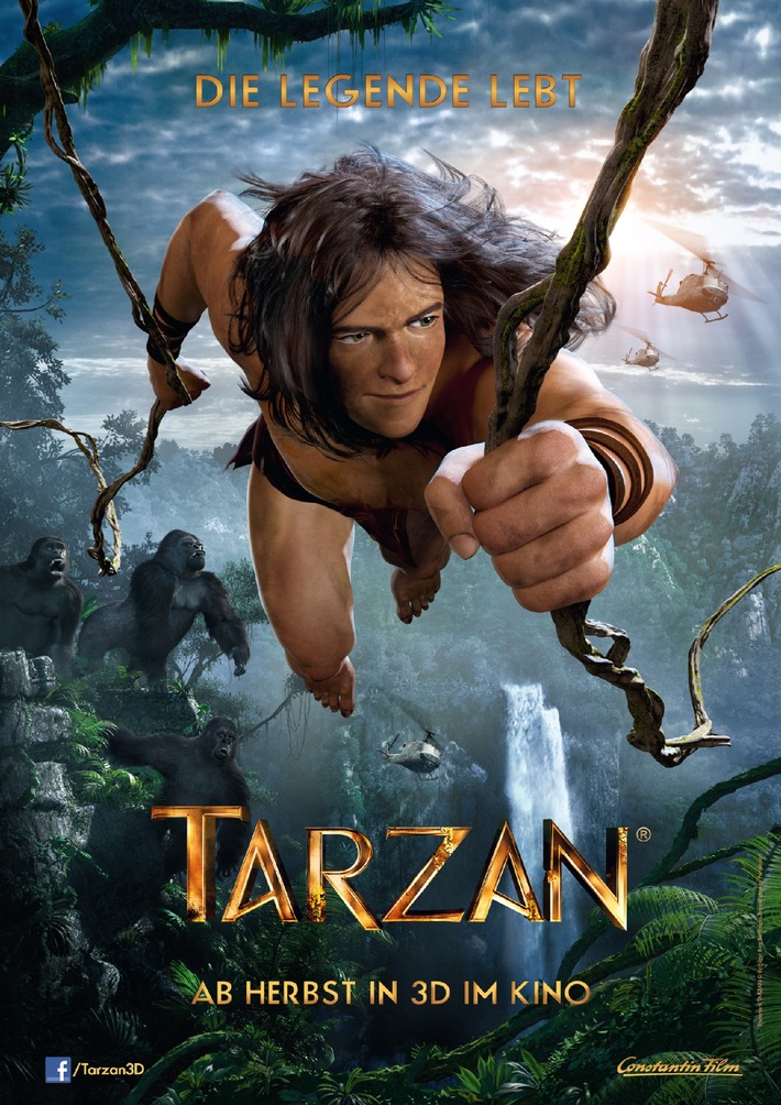 TARZAN - in 3D / Der König des Dschungels erobert ab 10. Oktober die deutschen Kinos (BILD)