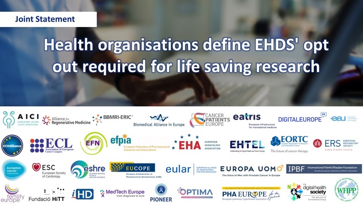 Joint Statement: health organisations define EHDS’ opt-out required for life-saving research