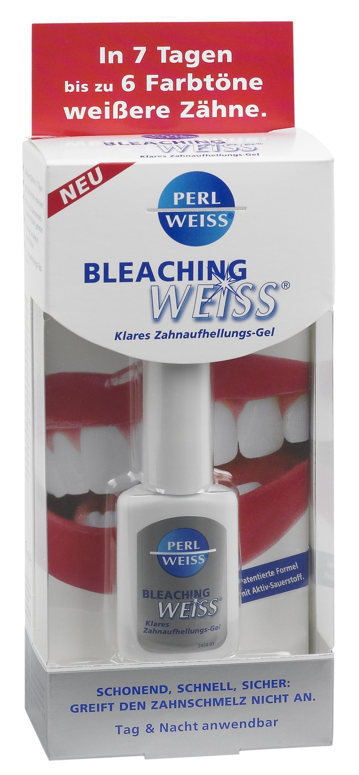 Deutlich weißere Zähne jetzt schon in 7 Tagen - Perlweiss bringt besonders schnell wirkendes Bleaching Gel auf den deutschen Markt