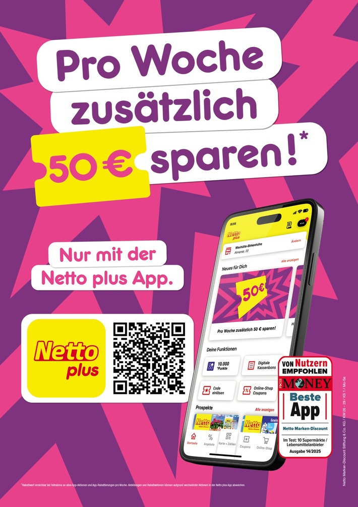 Jetzt entdecken: Die Netto plus App für alle, die sparen wollen