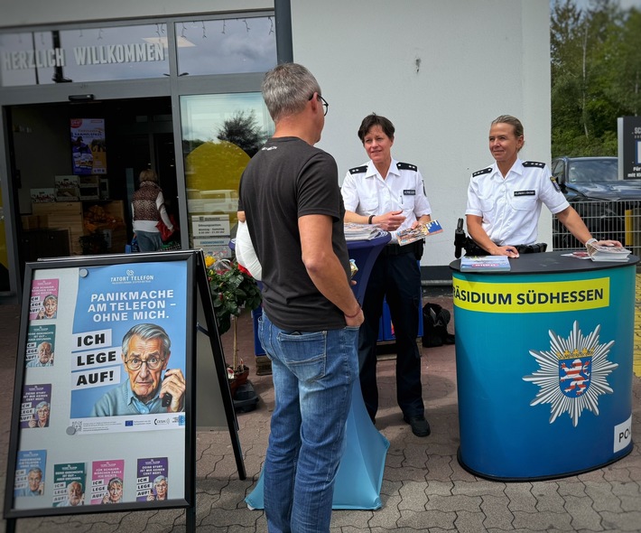 POL-DA: Wald-Michelbach: Reger Betrieb am Infostand der Polizei - Schutzfrauen vor Ort mit Tipps für Seniorinnen und Senioren