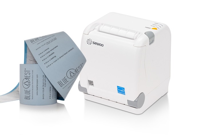 SEWOO zertifiziert klassisches Thermopapier und die nachhaltige Alternative Blue4est® – Zwei leistungsstarke Lösungen für den POS mit erstklassigem Druck und sofortiger Kompatibilität
