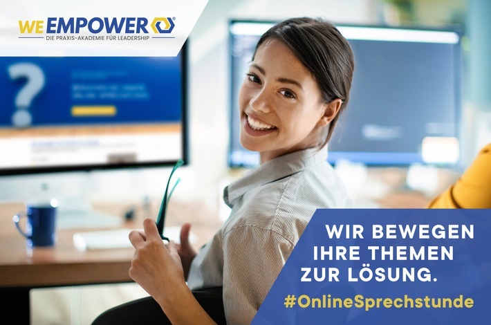 Mit mentaler Stärke, selbstbestimmt und motiviert: Das Angebot der #OnlineSprechstunde von weEmpower hilft Menschen, Herausforderung im Daily Business aus eigenem Antrieb anzugehen und somit das eigene Arbeitsleben im Heute zu verbessern. Die #OnlineSprechstunde können Mitarbeitende und Führungskräfte in Deutschland, Österreich und der Schweiz selbst online buchen: 24/7, völlig unkompliziert und hundertprozentig anonym. Verwendung dieses Bildes ist für redaktionelle Zwecke unter Beachtung ggf. genannter Nutzungsbedingungen honorarfrei. Veröffentlichungen bitte mit Bildrechtehinweis. / Weiterer Text über ots und www.presseportal.de/nr/153705 / Die Verwendung dieses Bildes ist für redaktionelle Zwecke unter Beachtung ggf. genannter Nutzungsbedingungen honorarfrei. Veröffentlichung bitte mit Bildrechte-Hinweis.
