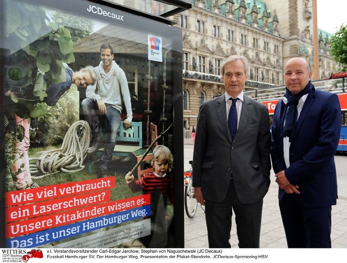 JCDecaux Deutschland und der HSV starten Partnerschaft mit 500 City Light Medien zur neuen Kampagne des Hamburger Wegs (BILD)