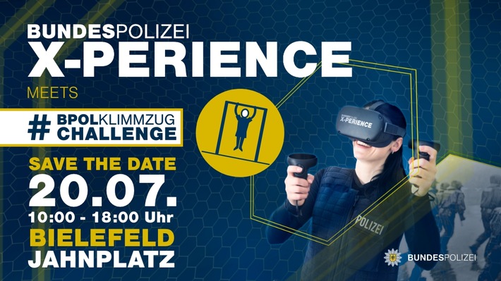 BPOL NRW: Los gehts! Bundespolizei mit VR-Brillen und Klimmzug-Challenge auf deutschlandweiter Informationstour