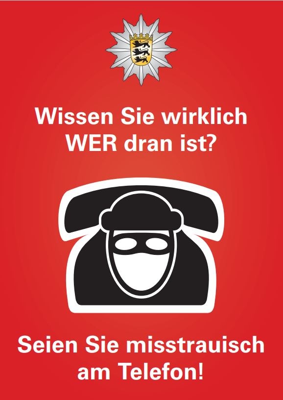 POL-MA: Heidelberg/Mannheim/Rhein-Neckar-Kreis: Wieder ergaunern Betrüger Bargeld von älterer Dame - die Polizei warnt vor sogenannten Schockanrufen