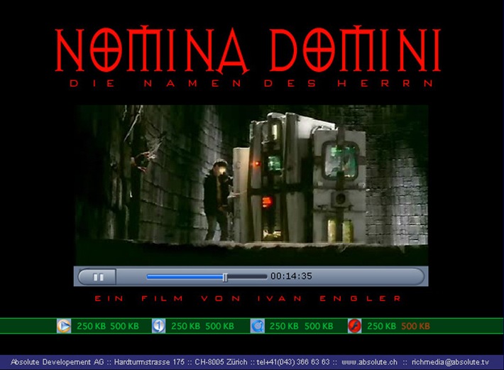 Schweizer Kurzspielfilm NOMINA DOMINI in einer deutlich höheren Qualität im Internet