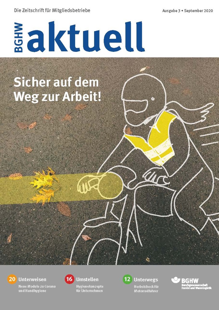 Mit dem Motorrad sicher durch den Herbst / BGHW-Film "Sicherheit im Blut" / Fahrerisches Können und Aufmerksamkeit durch Fahrsicherheitstrainings verbessern