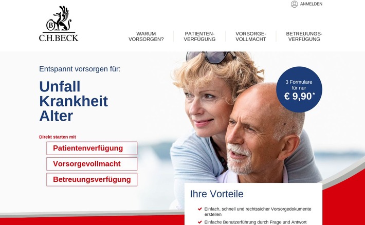 Patientenverfügung &amp; Co. - Mit dem Online-Portal von C.H.BECK richtig vorsorgen