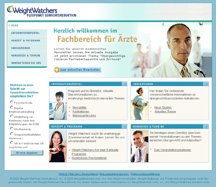 www.weightwatchers-arzt.de / Weight Watchers mit neuem Internet-Angebot für Ärzte