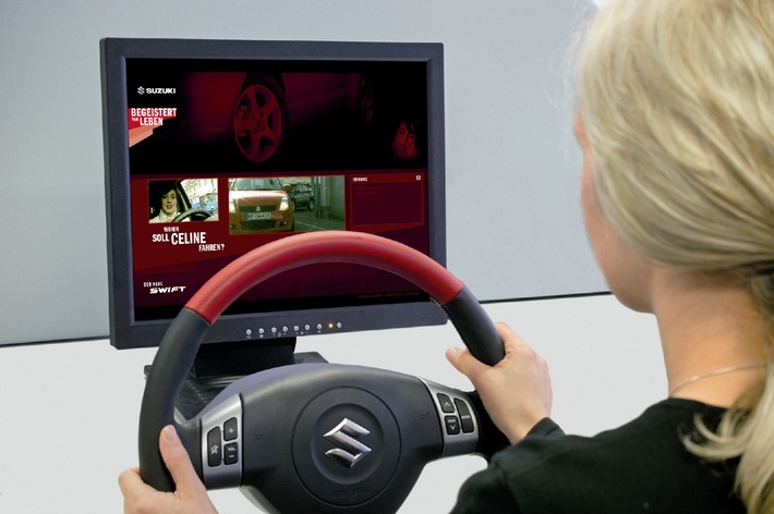 Weltweit erster interaktiver Film, den die Zuschauer zu Ende spielen / Medium Film macht den Sprung in die Wirklichkeit / Hauptdarstellerin und Zuschauer auf rasanter Probefahrt im neuen Suzuki Swift