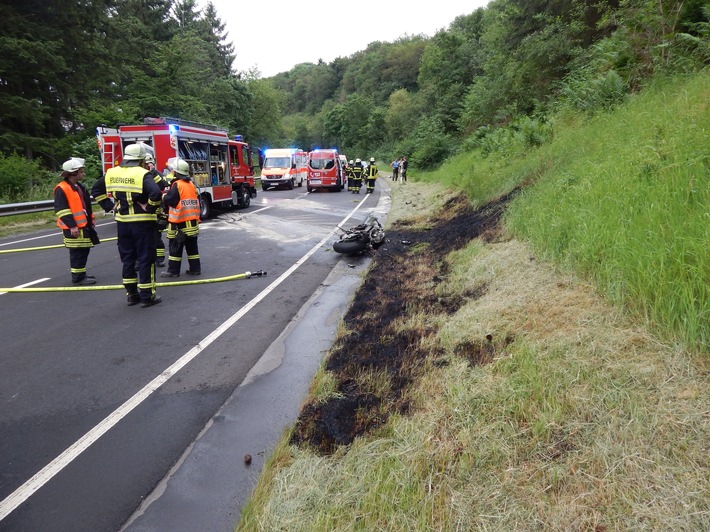 POL-PDMY: Motorradunfall Panoramastraße