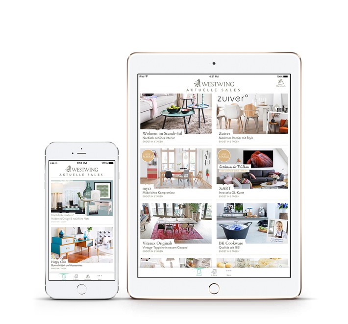 Inspiration direkt aufs Sofa mit der neuen Westwing Home & Living iPad App / Westwing launcht neue App für iPad und iPhone und macht es so noch bequemer Wohnideen zu Hause zu entdecken