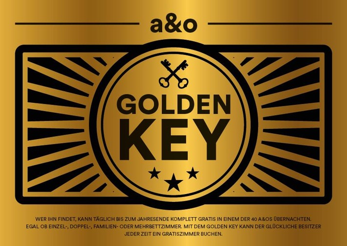 a&amp;o gratis: Der a&amp;o Golden Key liegt unter der Matratze