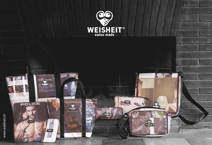 Unter dem Label WEISHEIT produziert ein junges Team Accessoires und Taschen, die etwas anders sind als alles, was bisher auf dem Markt war - Swiss Made &amp; Fairtrade (BILD)