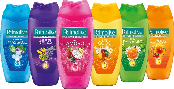 Stimmung in der Dusche: Die neuen Palmolive Aroma Sensations Duschgels beleben die Sinne (BILD)