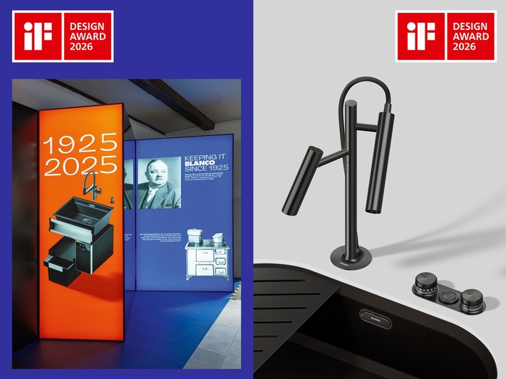 Doppelter iF Design Award für den Küchenwasserplatz-Spezialisten BLANCO