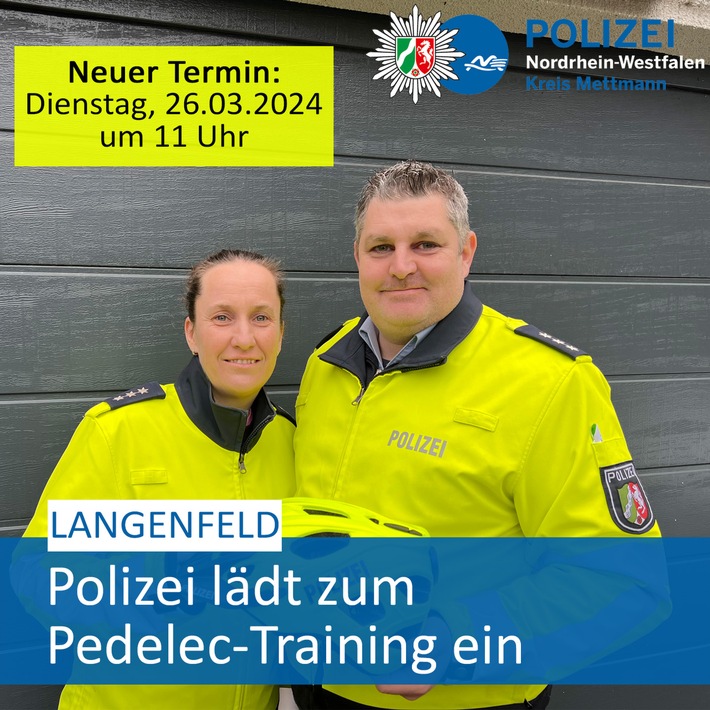 POL-ME: Polizei lädt zum Pedelec-Training ein - Langenfeld - 2403053