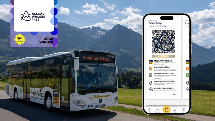 Allgäu-Walser-Pass gewinnt internationalen Skift IDEA Award 2026 sticht aus 490 weltweiten Bewerbungen hervor.