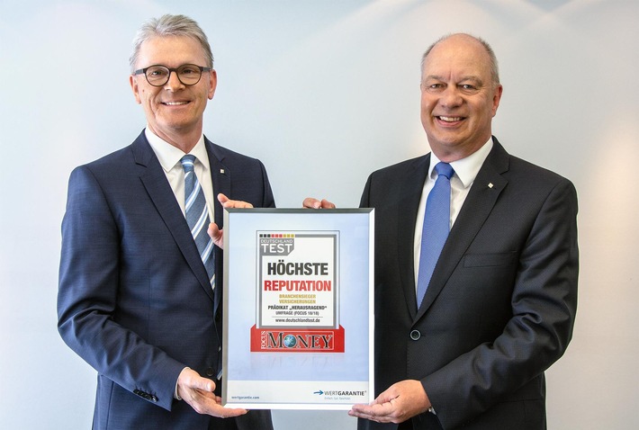 Platz 1 für Wertgarantie - Der Spezialversicherer hat die höchste Reputation unter Deutschlands Versicherern (FOTO)