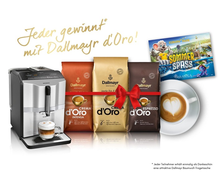 Viva Crema – das beliebte Dallmayr d&#039;Oro Gewinnspiel ist zurück!