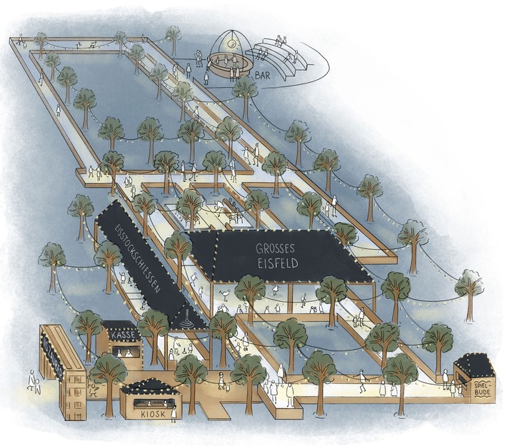 Eröffnung «Iiszauber» Eisfeld & Fondue Chalet in Aarau