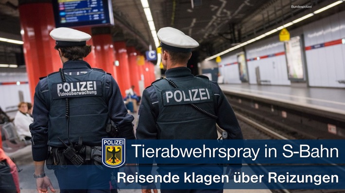 Bundespolizeidirektion München: Tierabwehrspray in der S-Bahn - Reisender betätigt in S3 Tierabwehrspray