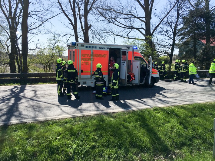 RKiSH: Schwerer Frontalzusammenstoß auf der B 203 bei Gaushorn