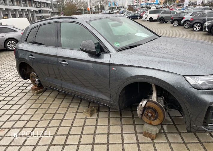 POL-PPWP: Audi aufgebockt und Räder geklaut