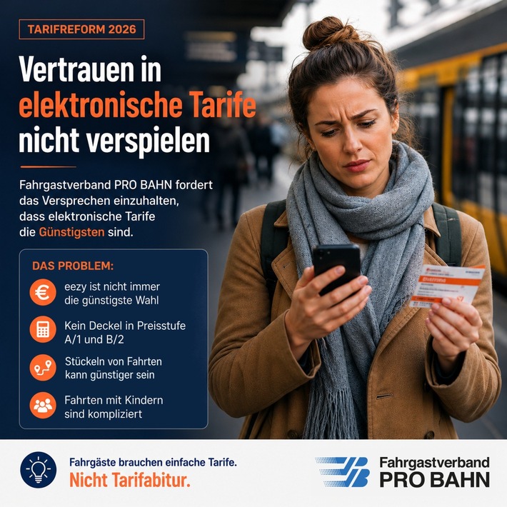 Vertrauen in elektronische Tarife nicht verspielen