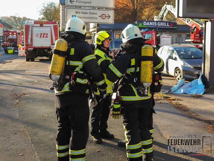 FW-MK: Absauganlage in Brand geraten