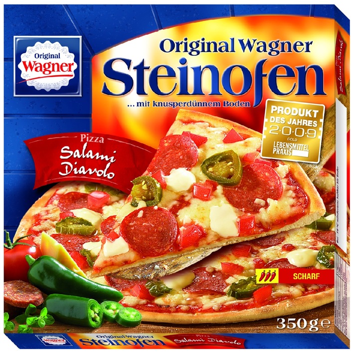 Die Verbraucher lieben es scharf / Produkt des Jahres 2009: Wagner Steinofen-Pizza Salami Diavolo
