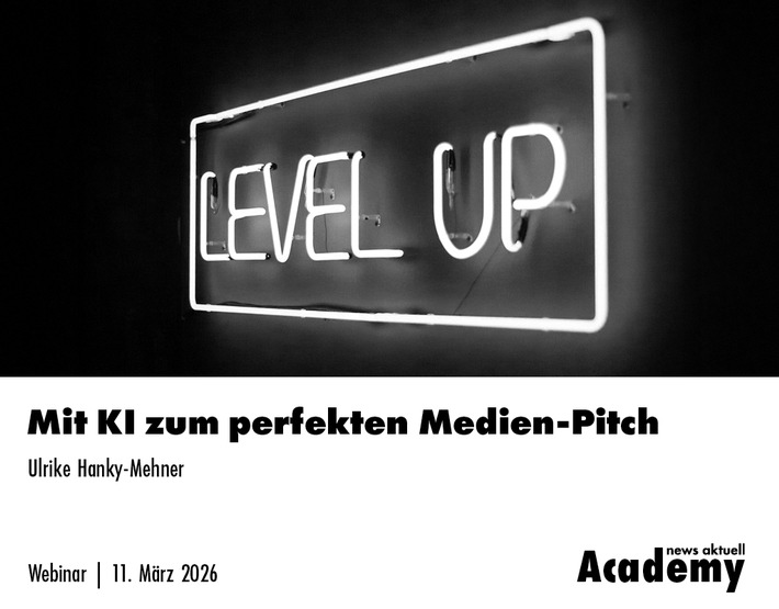 Mit KI zum perfekten Medien-Pitch / Ein Webinar in der Academy von news aktuell