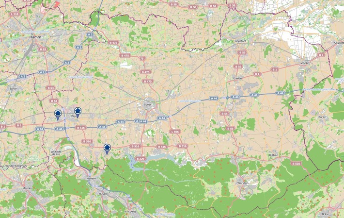 POL-SO: Kreis Soest - Wohnungseinbruchradar