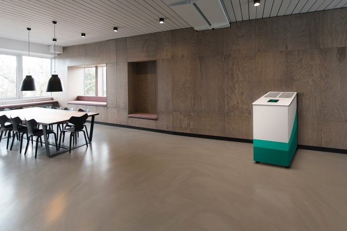 Der innovative insensiv Lufreiniger mit einzigartigen Automatikfunktionen senkt Konzentration von Corona-Viren auch in großen Räumen / Weiterer Text über ots und www.presseportal.de/nr/150041 / Die Verwendung dieses Bildes ist für redaktionelle Zwecke honorarfrei. Veröffentlichung bitte unter Quellenangabe: "obs/insensiv GmbH"
