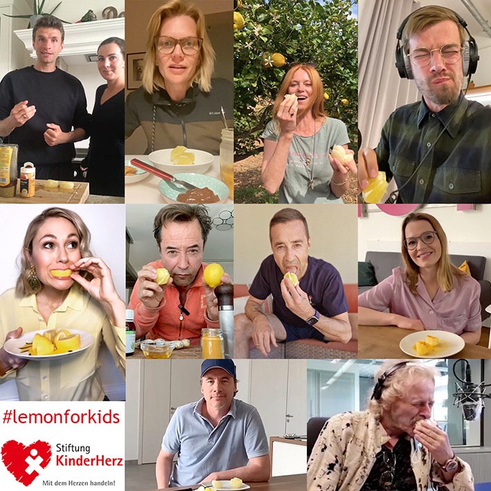 Thomas Gottschalk, Joko Winterscheidt, Thomas Müller und Co. machen mit bei der #lemonforkids-Challenge