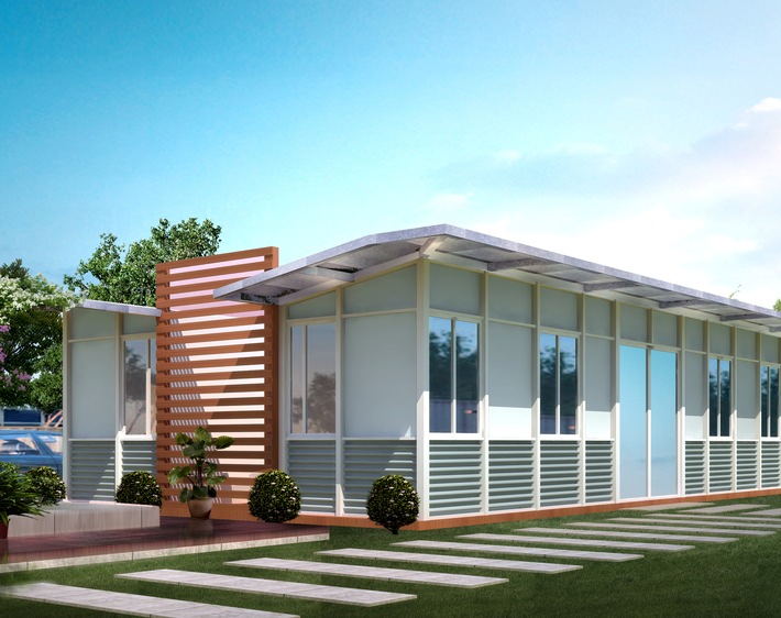 Aus EINS mach DREI - RENHE House Europe revolutioniert Containerbau mit "Ausklapp"-Patent