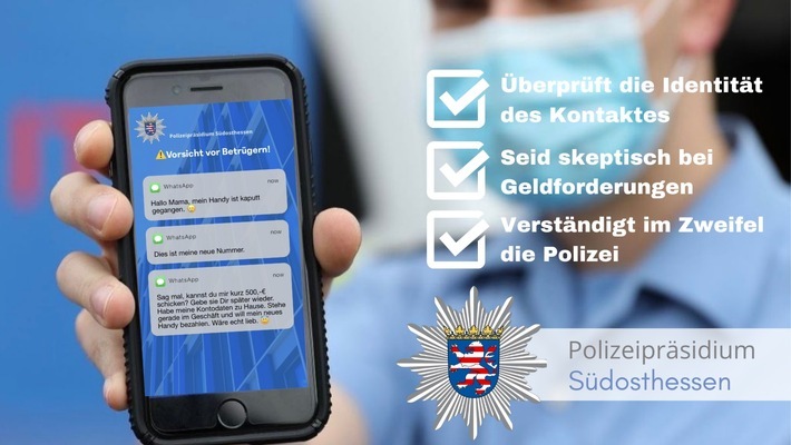 POL-OF: Zeugensuche nach Unfallflucht: Wer hat den &quot;Parkrempler&quot; in der Bahnstraße gesehen?; 50-Jährige wird Opfer von &quot;Whatsapp&quot;-Betrügern / Polizei gibt Tipps und mehr