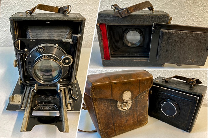 POL-MR: Alte Kamera mit Gehäuse und Tasche gefunden - Wer vermisst die Antiquität?