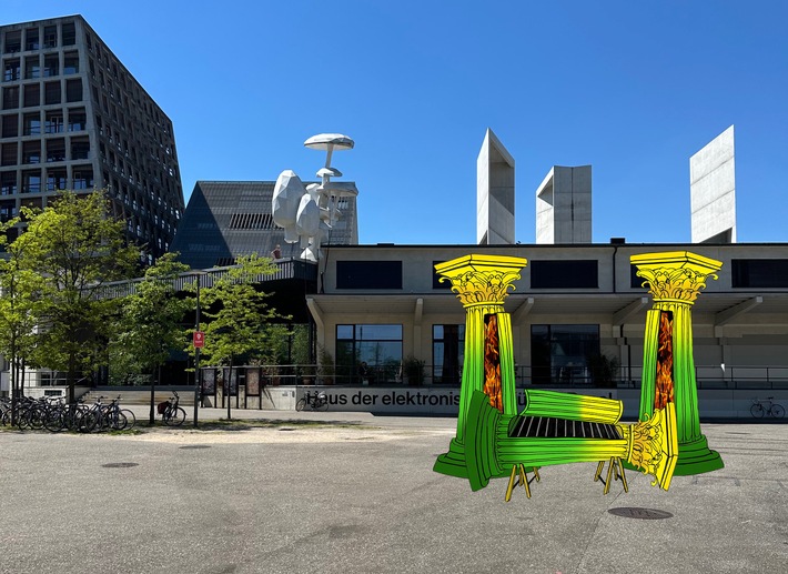 FHNW; Hochschule für Gestaltung und Kunst Basel: «Temple of Fire» von Pilar Quinteros auf dem Campus der Künste: Säulen, Grillstelle und Ort der Zusammenkunft