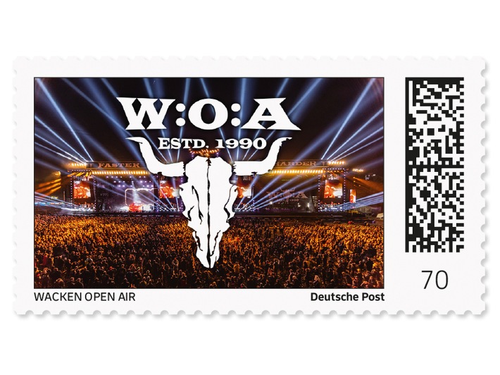 Schwermetall auf Leichtpapier: Deutsche Post gibt limitierte Briefmarken-Sonderedition zum Wacken Open Air Festival heraus