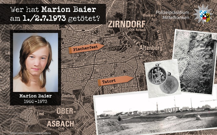 POL-MFR: (53) Mordfall Marion Baier - Hinweis auf ZDF-Sendung "Aktenzeichen XY... Ungelöst" am 21.01.2026