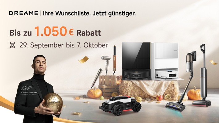 Herbstputz trifft Prime Day: Dreame bietet bis zu 1.050 Euro Rabatt auf smarte Haushaltshelfer