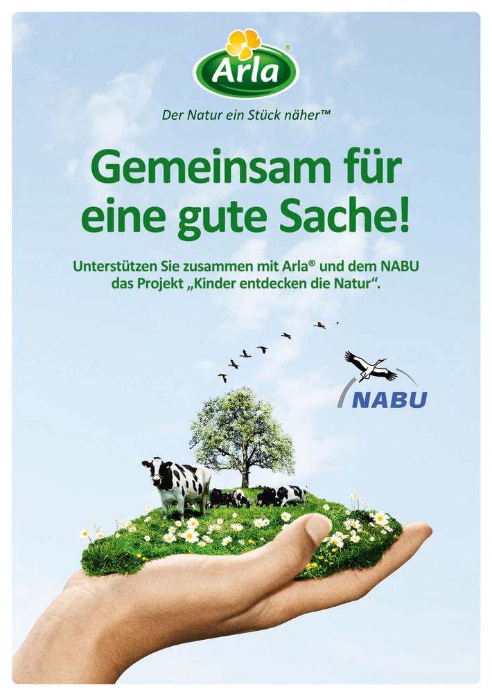 Gemeinsam für eine gute Sache / Arla begleitet das NABU-Projekt "Kinder entdecken die Natur" (mit Bild)