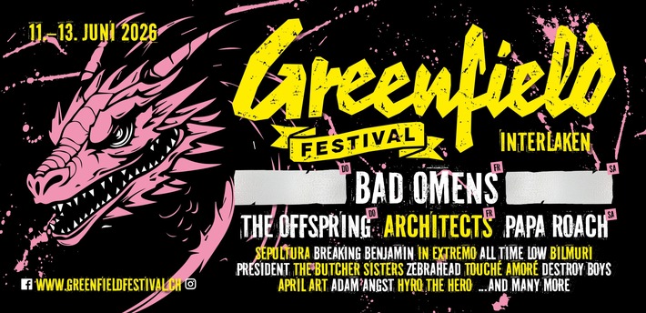 Greenfield Festival kündigt die erste Bandwelle für 2026 an
