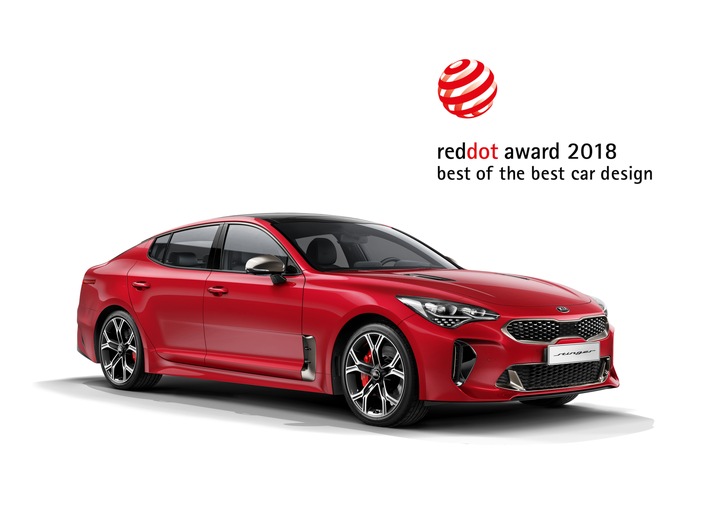 Erneuter Design-Hattrick: Kia holt drei Red Dot Awards, "Goldmedaille" für Stinger