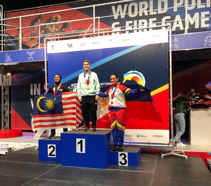 POL-EL: Lingen - Polizeioberkommissarin Sina Selter- Edelmann gewinnt Gold auf den World Police and Fire Games in Rotterdam